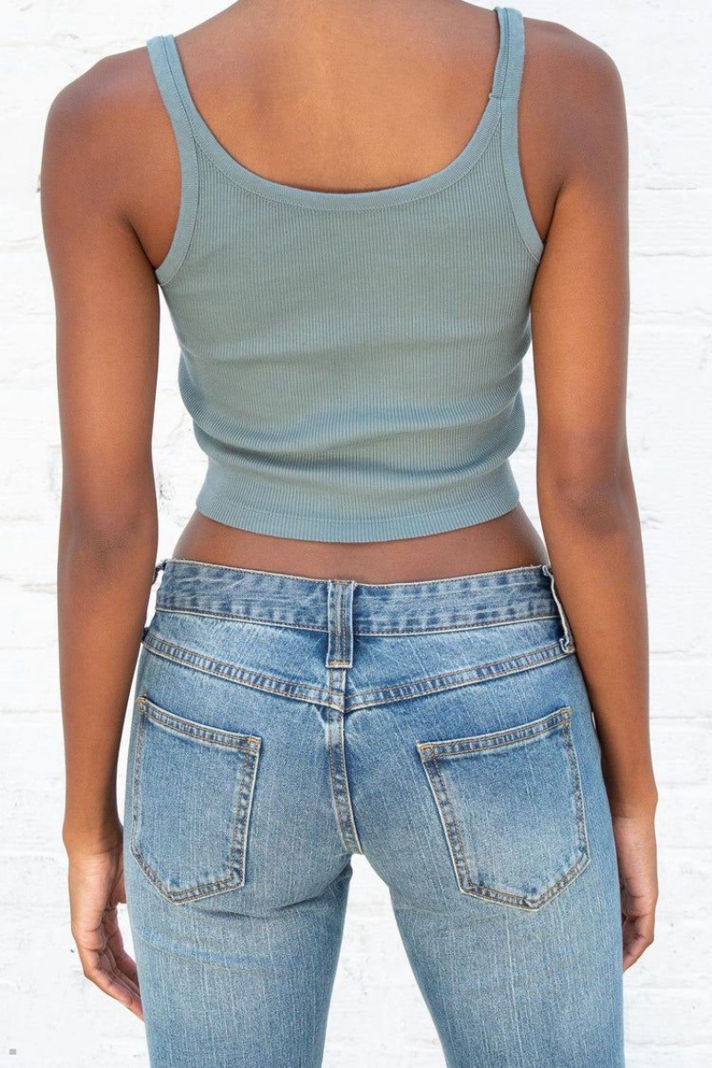 Debardeur Brandy Melville Beyonca Crop Turquoise | SYD-10279101